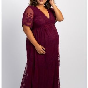 Pink blush maternity dress